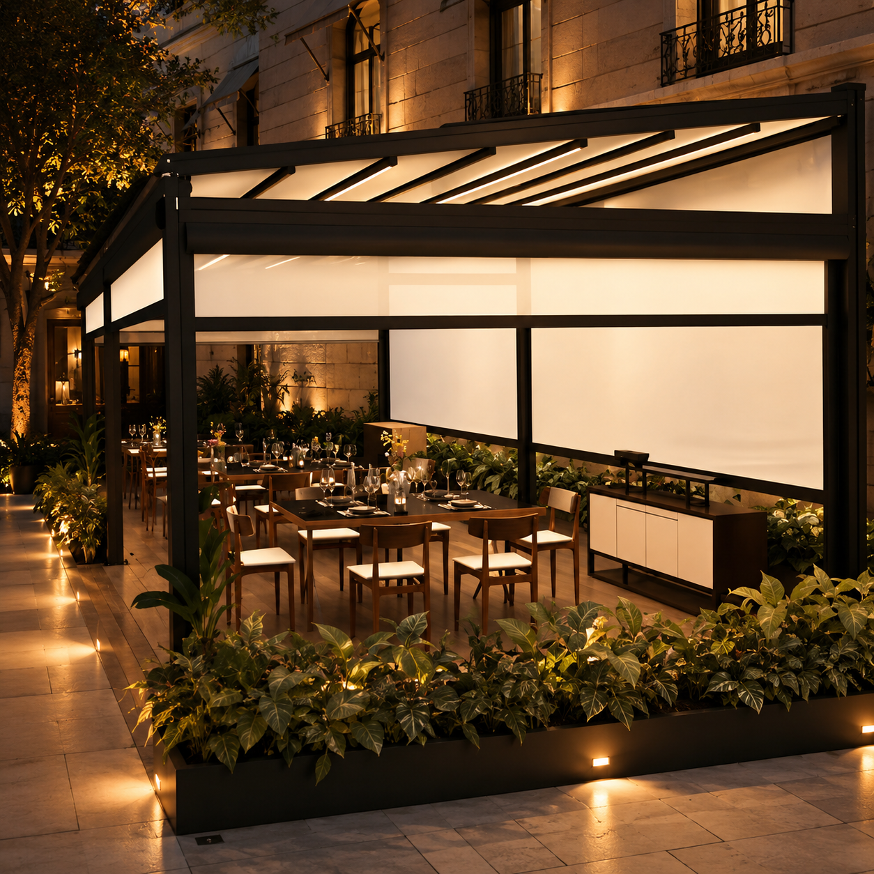 OEM Motorized Louver Aluminum Pergola and Outdoor Gazebo for Villa Outside (3x3 3x4 4x4 3x6 4x6 6x3 6x4m)